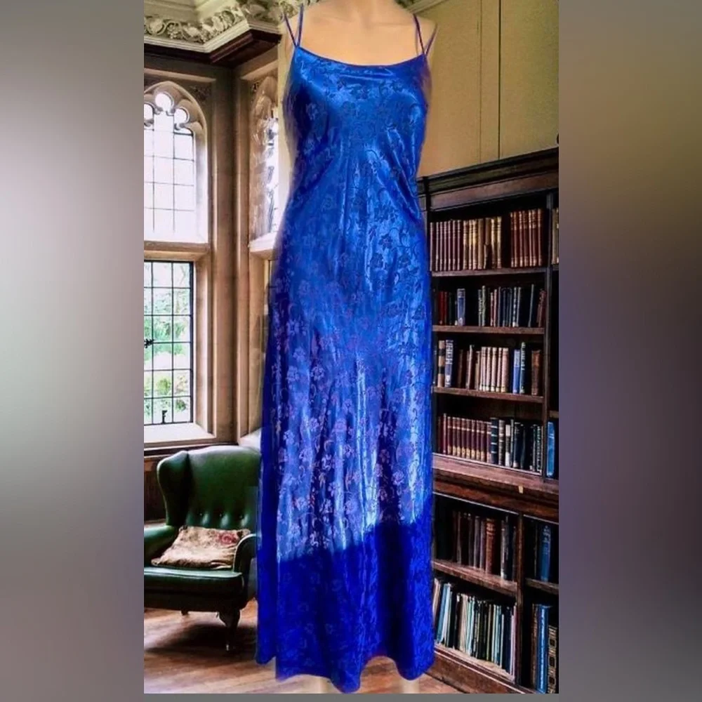 American Vintage | Dresses | Vintage 9s Gothic Victorian Royal Bluecobalt Blue Black Silky Prom Dress | Poshmark American Vintage | Dresses | Vintage 9s Gothic Victorian Royal Bluecobalt Blue Black Silky Prom Dress | Poshmark